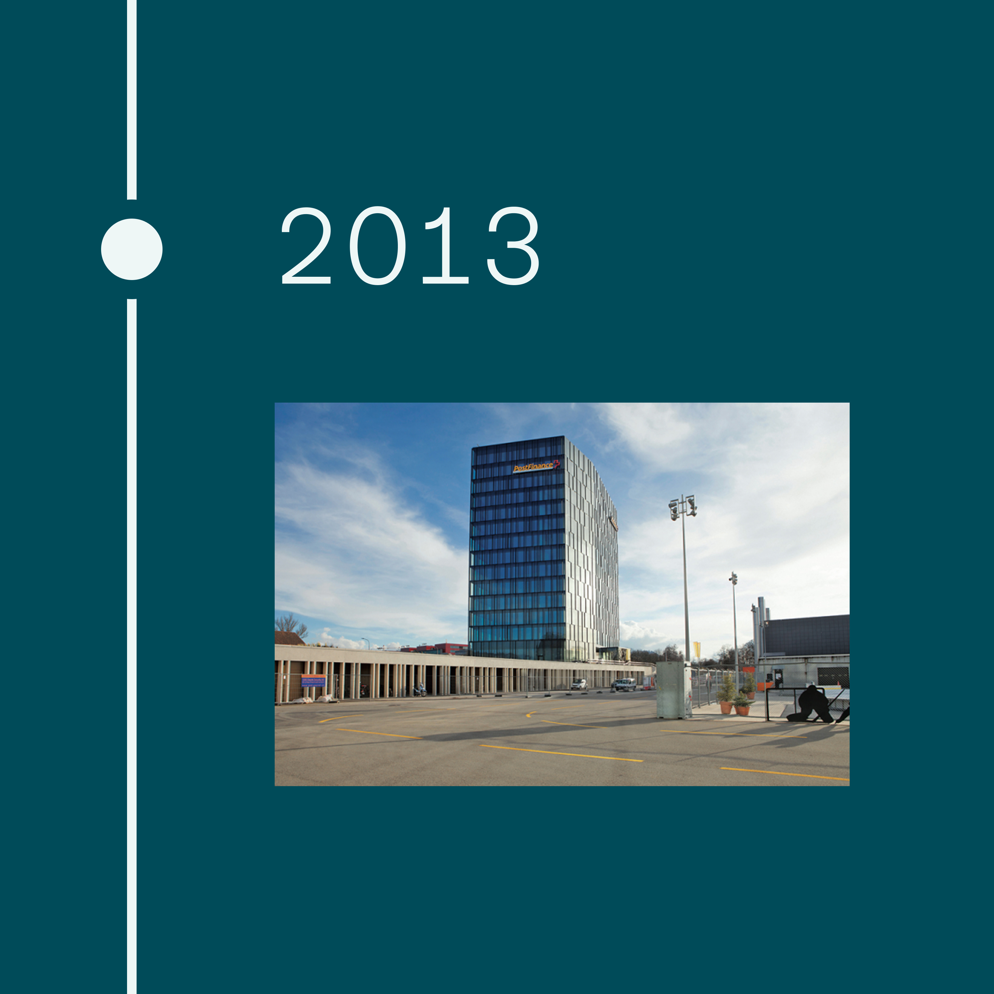 2013. Bild des Hauptsitzes von PostFinance in Bern